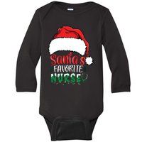 Santas Favorite Nurse Christmas Nursing Baby Long Sleeve Bodysuit