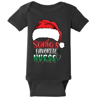 Santas Favorite Nurse Christmas Nursing Baby Bodysuit