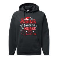 Santas Favorite Nurse Christmas Performance Fleece Hoodie