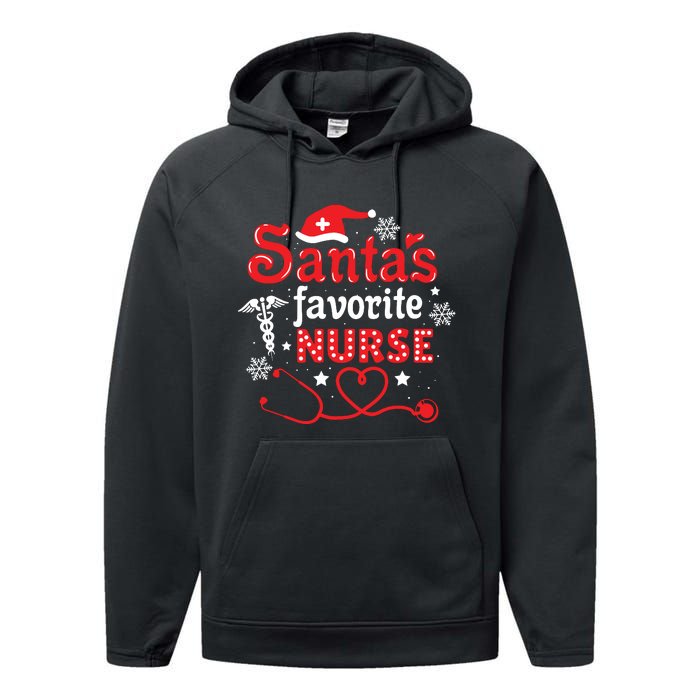 Santas Favorite Nurse Christmas Performance Fleece Hoodie