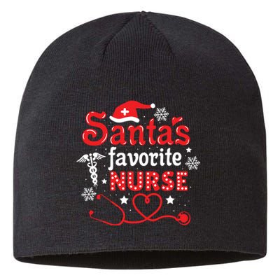 Santas Favorite Nurse Christmas Sustainable Beanie