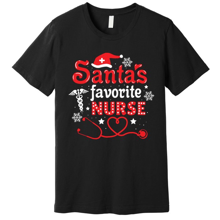 Santas Favorite Nurse Christmas Premium T-Shirt