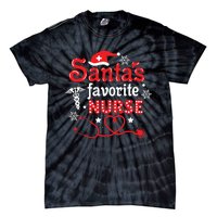 Santas Favorite Nurse Christmas Tie-Dye T-Shirt