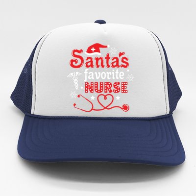 Santas Favorite Nurse Christmas Trucker Hat