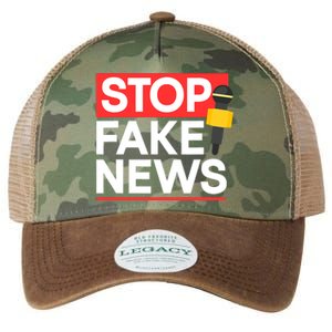 Stop Fake News Journalism Journalist Rights Press Freedom Legacy Tie Dye Trucker Hat