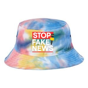 Stop Fake News Journalism Journalist Rights Press Freedom Tie Dye Newport Bucket Hat