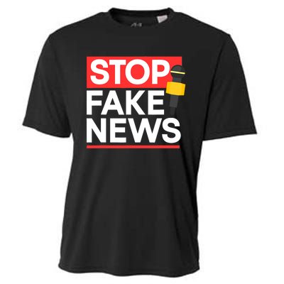 Stop Fake News Journalism Journalist Rights Press Freedom Cooling Performance Crew T-Shirt