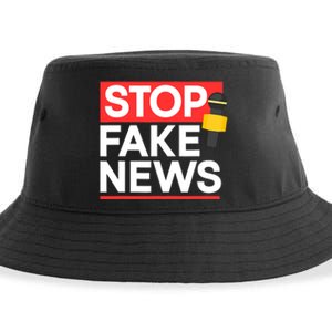 Stop Fake News Journalism Journalist Rights Press Freedom Sustainable Bucket Hat