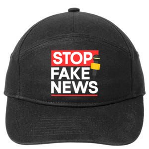 Stop Fake News Journalism Journalist Rights Press Freedom 7-Panel Snapback Hat