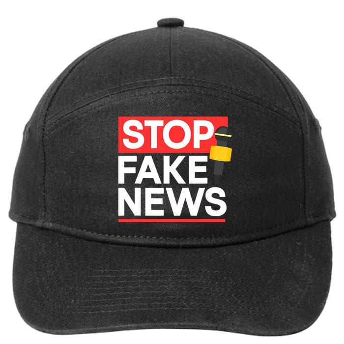 Stop Fake News Journalism Journalist Rights Press Freedom 7-Panel Snapback Hat