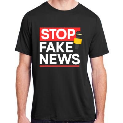 Stop Fake News Journalism Journalist Rights Press Freedom Adult ChromaSoft Performance T-Shirt