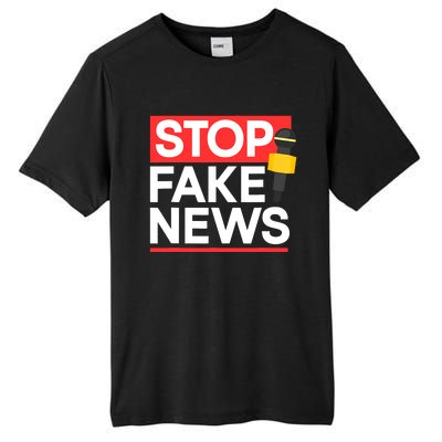 Stop Fake News Journalism Journalist Rights Press Freedom Tall Fusion ChromaSoft Performance T-Shirt