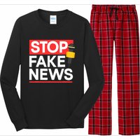 Stop Fake News Journalism Journalist Rights Press Freedom Long Sleeve Pajama Set