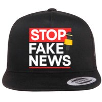 Stop Fake News Journalism Journalist Rights Press Freedom Flat Bill Trucker Hat