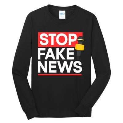 Stop Fake News Journalism Journalist Rights Press Freedom Tall Long Sleeve T-Shirt