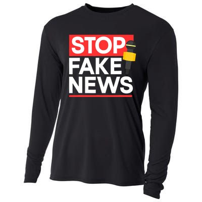 Stop Fake News Journalism Journalist Rights Press Freedom Cooling Performance Long Sleeve Crew