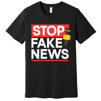 Stop Fake News Journalism Journalist Rights Press Freedom Premium T-Shirt