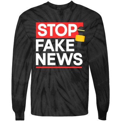 Stop Fake News Journalism Journalist Rights Press Freedom Tie-Dye Long Sleeve Shirt