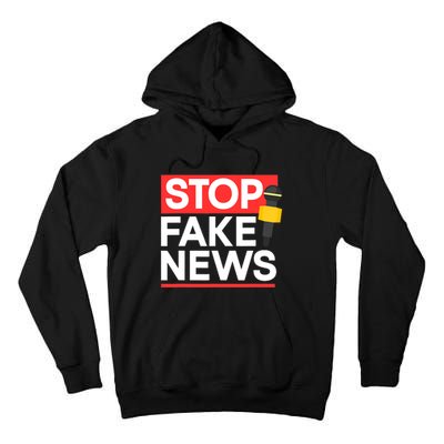 Stop Fake News Journalism Journalist Rights Press Freedom Tall Hoodie