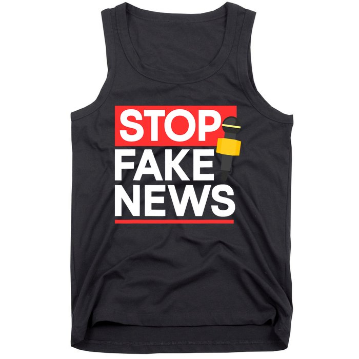 Stop Fake News Journalism Journalist Rights Press Freedom Tank Top