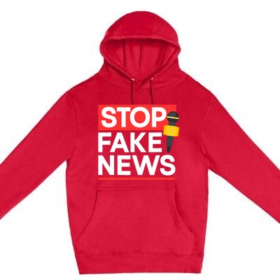 Stop Fake News Journalism Journalist Rights Press Freedom Premium Pullover Hoodie