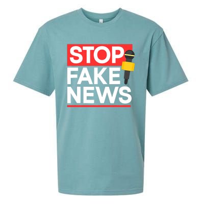 Stop Fake News Journalism Journalist Rights Press Freedom Sueded Cloud Jersey T-Shirt