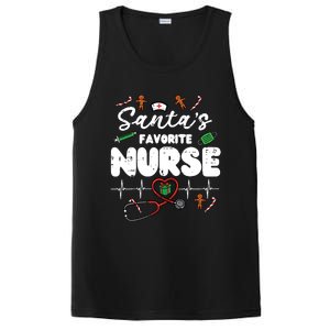 Santas Favorite Nurse Christmas Xmas Nursing Scrub Top Women PosiCharge Competitor Tank