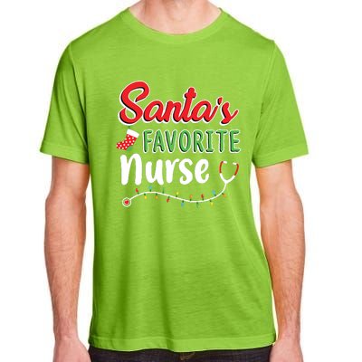 Santas Favorite Nurse Cute Merry Xmas Party Crew Adult ChromaSoft Performance T-Shirt