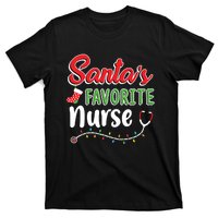 Santas Favorite Nurse Cute Merry Xmas Party Crew T-Shirt