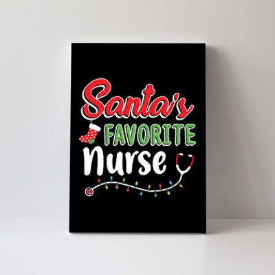 Santas Favorite Nurse Cute Merry Xmas Party Crew Canvas