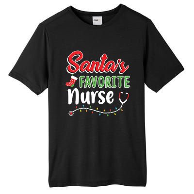 Santas Favorite Nurse Cute Merry Xmas Party Crew Tall Fusion ChromaSoft Performance T-Shirt