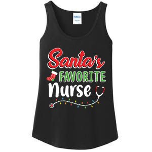 Santas Favorite Nurse Cute Merry Xmas Party Crew Ladies Essential Tank