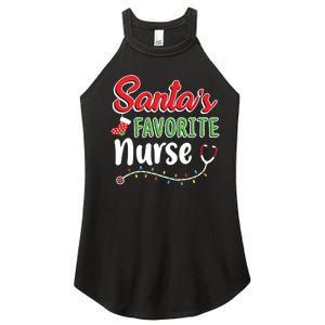 Santas Favorite Nurse Cute Merry Xmas Party Crew Women's Perfect Tri Rocker Tank