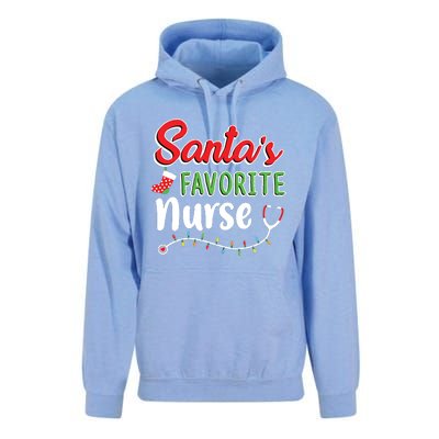 Santas Favorite Nurse Cute Merry Xmas Party Crew Unisex Surf Hoodie