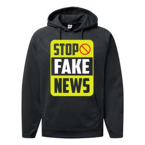 Stop Fake News Press Freedom Rights Journalism Journalist Performance Fleece Hoodie