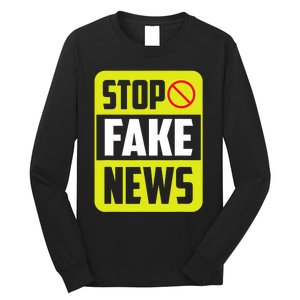 Stop Fake News Press Freedom Rights Journalism Journalist Long Sleeve Shirt