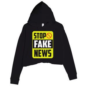 Stop Fake News Press Freedom Rights Journalism Journalist Crop Fleece Hoodie