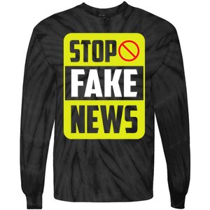 Stop Fake News Press Freedom Rights Journalism Journalist Tie-Dye Long Sleeve Shirt