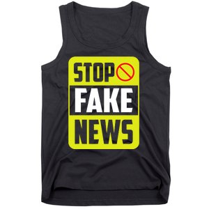 Stop Fake News Press Freedom Rights Journalism Journalist Tank Top