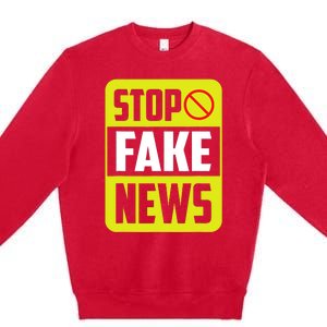 Stop Fake News Press Freedom Rights Journalism Journalist Premium Crewneck Sweatshirt