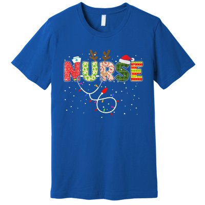 Santas Favorite Nurse Christmas Nurse Xmas Nurse Elf Crew Gift Premium T-Shirt