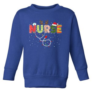 Santas Favorite Nurse Christmas Nurse Xmas Nurse Elf Crew Gift Toddler Sweatshirt