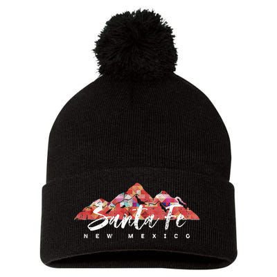 SANTA FE NEW MEXICO Family Travel Hiking Camping Skiing Trip Pom Pom 12in Knit Beanie