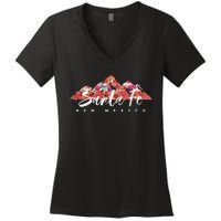 SANTA FE NEW MEXICO Family Travel Hiking Camping Skiing Trip Women's V-Neck T-Shirt