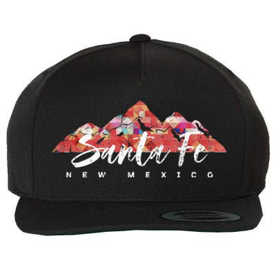 SANTA FE NEW MEXICO Family Travel Hiking Camping Skiing Trip Wool Snapback Cap