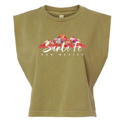 SANTA FE NEW MEXICO Family Travel Hiking Camping Skiing Trip Garment-Dyed Women's Muscle Tee