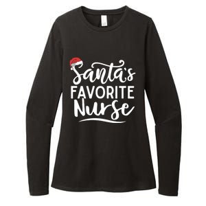 SantaS Favorite Nurse Christmas Funny Nursing Love Funny Gift Cute Gift Womens CVC Long Sleeve Shirt