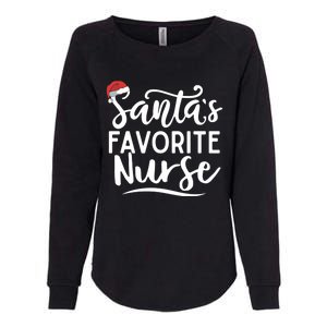 SantaS Favorite Nurse Christmas Funny Nursing Love Funny Gift Cute Gift Womens California Wash Sweatshirt