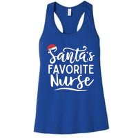 SantaS Favorite Nurse Christmas Funny Nursing Love Funny Gift Cute Gift Women's Racerback Tank