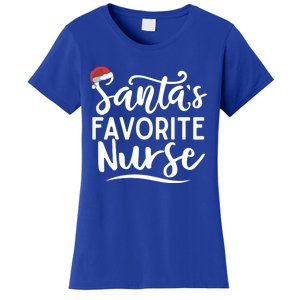 SantaS Favorite Nurse Christmas Funny Nursing Love Funny Gift Cute Gift Women's T-Shirt